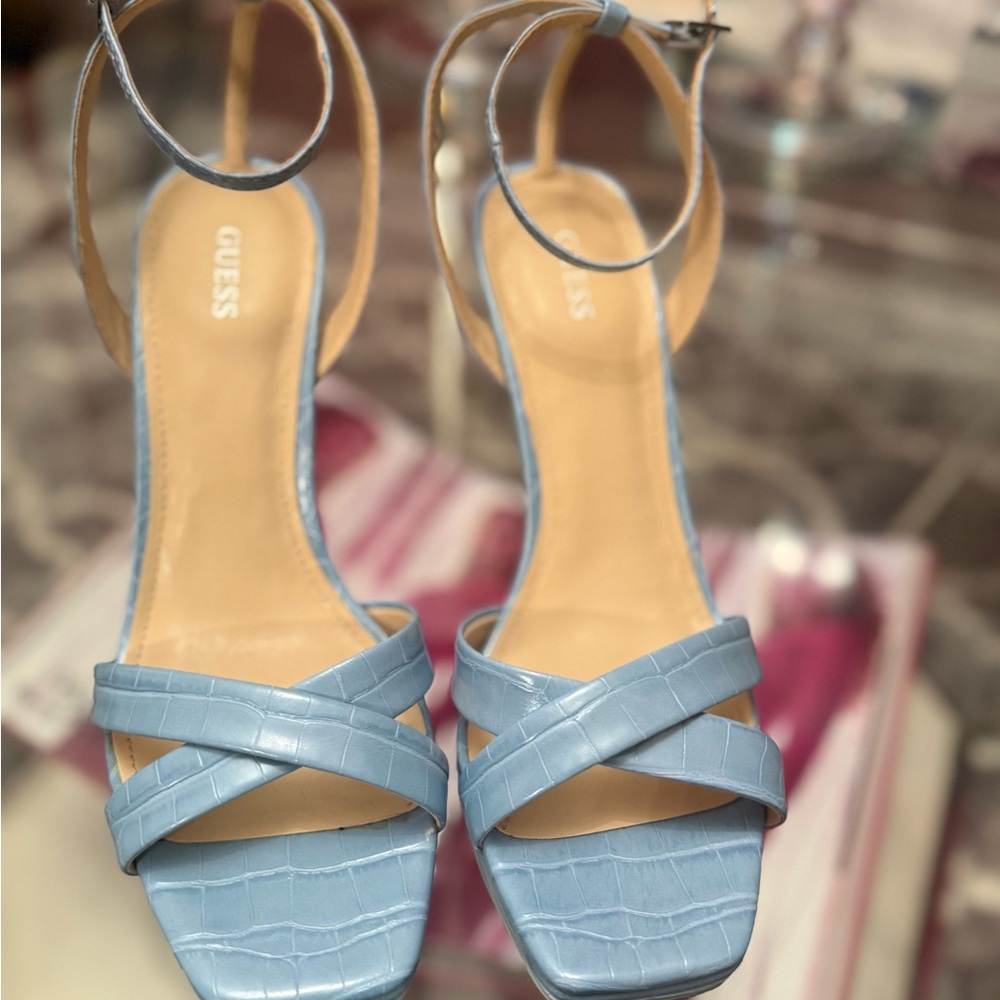 GUESS Women's Blue Strappy Sandals